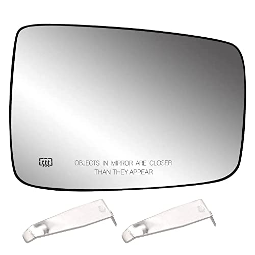 Passenger Right Side Heated Mirror Compatible with 2009-2018 Dodge Ram 1500, 2500 Mirror Glass – Exterior Side View Convex Mirror – Replace# 68079362AA, 68050298AA