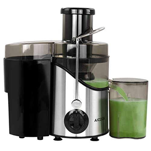 Juicer Machines 3” Wide Mouth, Juice Extractor Easy to Clean, 3 Speed Centrifugal Juicer for Fruits and Vegs, Non-Slip Feet, BPA-Free