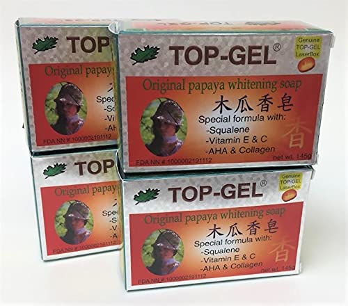 Top+Gel Original Papaya Soap 4-pack Special Formula Philippine Beauty Product