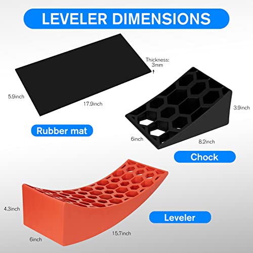 PAULINN 2 Packs Camper Levelers, RV Leveling Blocks Ramp Chock Kit, Curved Leveling Accessories with Anti-Slip Mats, Up to 35,000 lbs, Faster and Easier to Level Your Camper Travel Trailer Motorhome | The Storepaperoomates Retail Market - Fast Affordable Shopping