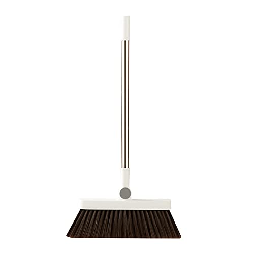 Yuhoo Cleaning Broom, Bristle Broom Brush with Detachable Handle 180° Rotating Head for Kitchen Patio Garage Deck Outdoor Concrete Floor (Size:36.22×12.99inch)