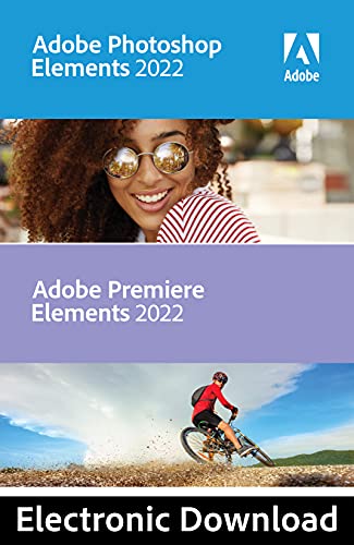 Adobe | Bundle – Photoshop Elements 2022 & Premiere Elements 2022 | PC Code Software Download | Photo Editing | Video Editing