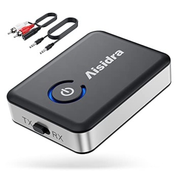 Bluetooth Transmitter Receiver, Aisidra V5.0 Bluetooth Transmitter for TV, 2-in-1 Bluetooth AUX Adapter for TV/Car/PC/MP3 Player/Home Theater/Switch, Low Latency, Pairs 2 Devices Simultaneously | The Storepaperoomates Retail Market - Fast Affordable Shopping