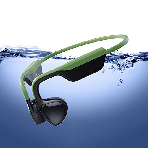 ESSONIO Bone Conduction Headphones Swimming Headphones Bluetooth Open Ear Headphones IPX8 Waterproof Underwater Headphones for Swimming with 8G Memory