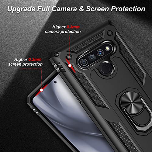 for LG stylo 6 Case with Belt Clip Holster Ring Holder, Military Grade Protection Cover[Fit for Magnetic Car Mount] Shockproof Anti Scratch Case for LG stylo 6 (Black) | The Storepaperoomates Retail Market - Fast Affordable Shopping