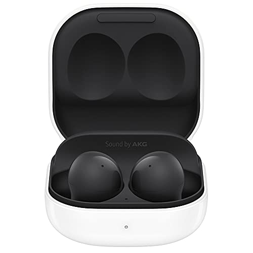 SAMSUNG Galaxy Buds 2 True Wireless Earbuds Noise Cancelling Ambient Sound Bluetooth Lightweight Comfort Fit Touch Control US Version, Black Graphite (Renewed)
