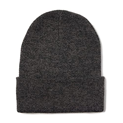 Hurley Men’s Winter Hat – Seaward Patch Cuffed Beanie, Size One Size, Charcoal Heather | The Storepaperoomates Retail Market - Fast Affordable Shopping