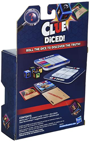 Hasbro Gaming Clue Diced Game, Easy to Learn Game, Quick Game, Portable Travel Game, Family Board Game, Fast Game for Kids Ages 8 and Up | The Storepaperoomates Retail Market - Fast Affordable Shopping