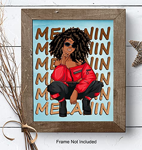African American Black Wall Art & Decor – Black Woman Gifts – Black Culture – Black Pride – Melanin Queen – African American Women, Teens – Black Girl Magic – Afro Wall Art Poster – Light Blue Decor | The Storepaperoomates Retail Market - Fast Affordable Shopping