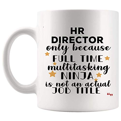 Funny Ninja HR Director Mug Coffee Cup Human Resources Directors Men Women Present Mugs – Boss Employee Manager Birthday Present HRTFVR
