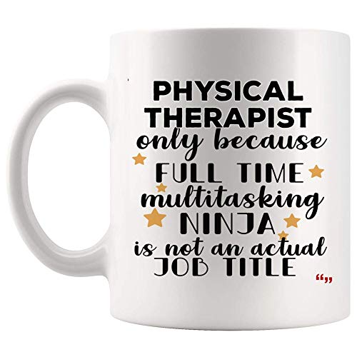 Funny Ninja Physical Therapist Mug Coffee Cup Tea Mugs Present Therapists Men Women Present Mugs – Physical Therapists Assistant Therapy Birthday Present SML8OE