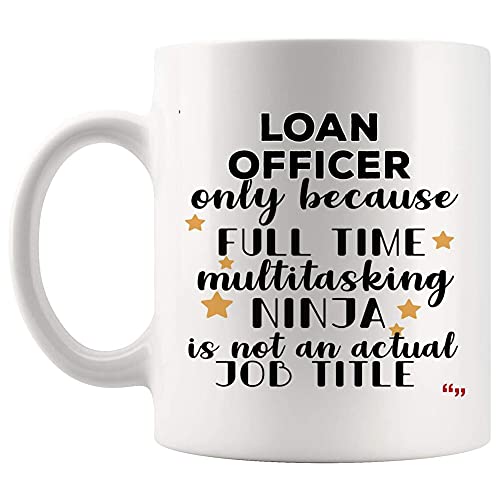 Funny Ninja Loan Officer Mug Coffee Cup Officers Men Women Present Mugs – Loans Mortgage Loan Originators Banker Birthday Present TM4ZN5
