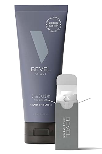 Bevel Razor Blades & Shave Cream Bundle – Includes Shaving Cream for Men & 20 Safety Razor Blades for Men, Clinically Tested to Reduce Skin Irritation and Prevent Razor Bumps