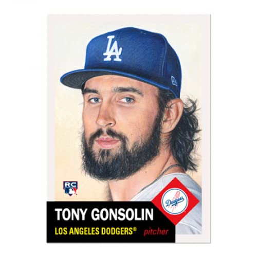 2021 Topps MLB The Living Set #376 Tony Gonsolin RC Rookie Los Angeles Dodgers Official Online Exclusive Baseball Card with LIMITED PRINT RUN and Red Facsimile Signature on Back (Stock Photo Used), Card is straight from Topps and in Near Mint to Mint Cond