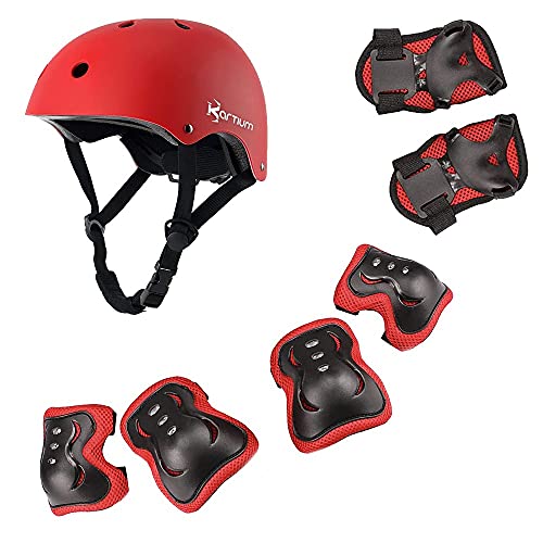 Kartium Ride On Cart, Helmet & Protective Gear Bundle for Kid, Beginners, Teens, Boys, Girls and Adults (Helmet + KNEEPADS)