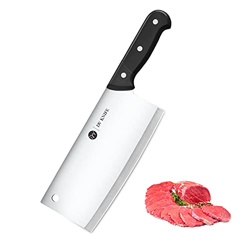Cleaver Knife – 7 Inches Meat Cleaver, Stainless Steel Chinese Chef Knife, Full-tang Blade with Ergonomic Handle for Home and Restaurant