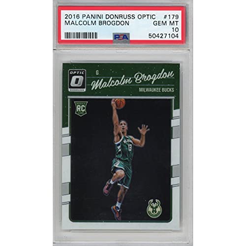 Graded 2016-17 Panini Donruss Optic Malcolm Brogdon #179 Rookie RC Basketball Card PSA 10 Gem Mint