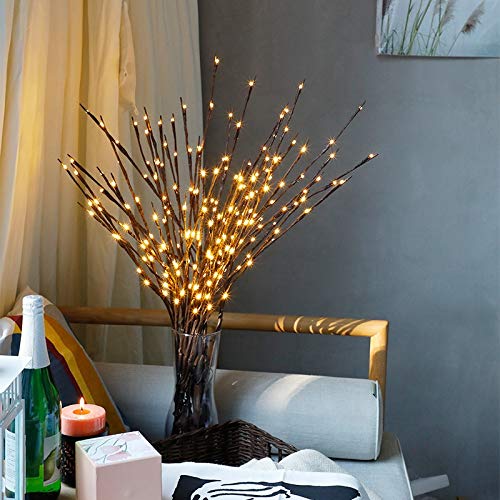 ZLYPSW The Light Garden Floral LED Willow Branch Lamp Battery-Operated 20 Bulbs for Home Christmas Party Garden Decoration
