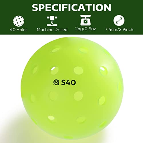 A11N S40 Outdoor Pickleball Balls- USAPA Approved, 6-Pack, Neon Green | The Storepaperoomates Retail Market - Fast Affordable Shopping