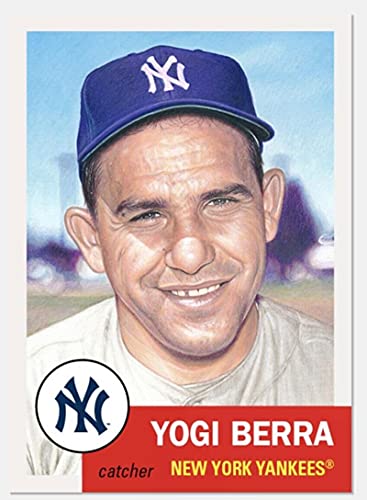 2021 Topps MLB The Living Set #400 Yogi Berra New York Yankees Official Online Exclusive Baseball Card with LIMITED PRINT RUN and Red Facsimile Signature on Back (Stock Photo Used), Card is straight from Topps and in Near Mint to Mint Condition. Continuat