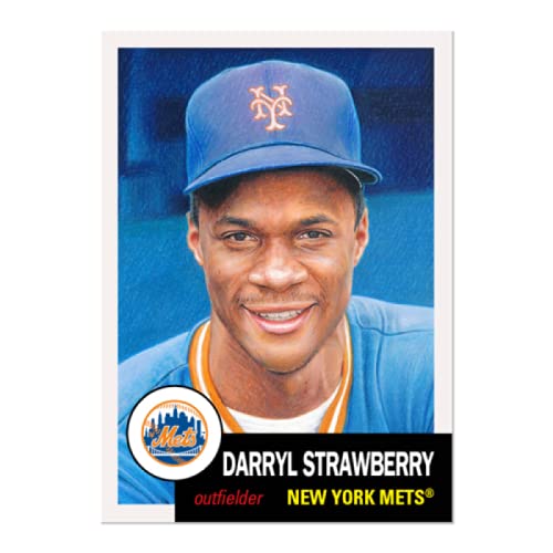 2021 Topps MLB The Living Set #402 Darryl Strawberry New York Mets Official Online Exclusive Baseball Card with LIMITED PRINT RUN and Red Facsimile Signature on Back (Stock Photo Used), Card is straight from Topps and in Near Mint to Mint Condition. Conti
