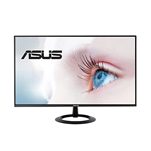 ASUS 27” 1080P Monitor (VZ27EHE) – Full HD, IPS, 75Hz, 1ms, Adaptive-Sync/FreeSync, Low Blue Light, Flicker Free, Ultra-Slim, VESA Mountable, Frameless, HDMI, VGA