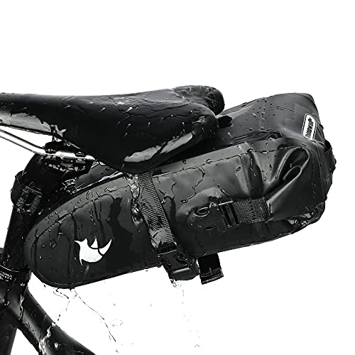 Rhinowalk Bike Saddle Bag Waterproof Bicycle Bag Cycling Seat Bag Mountain Road Portable Storage Bag, 2.5L