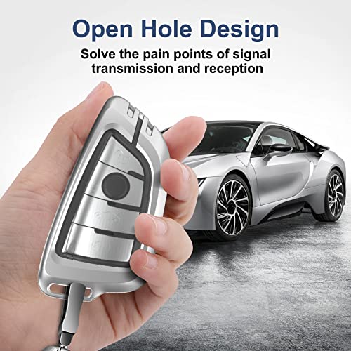 BOAVELL for BMW Key Fob Cover, Keychain, Glaring Gradient Tempered Glass and Metal Made for BMW Key Fob Cover 2 5 6 7 8 X1 X2 X3 X5 X6 Series Keyless Smart Key Cover | The Storepaperoomates Retail Market - Fast Affordable Shopping