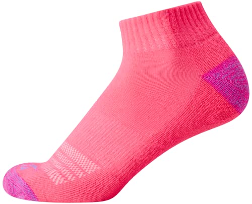 Avia Girls Athletic Performance Cushion Quarter Cut Ankle Socks (10 Pack), Size Large/Shoe Size: 4-10 , Brights/Grey | The Storepaperoomates Retail Market - Fast Affordable Shopping