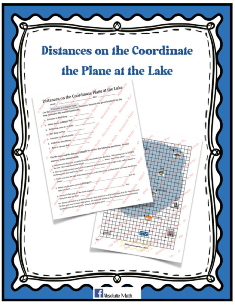 Distances on the Coordiante Plane at the Lake