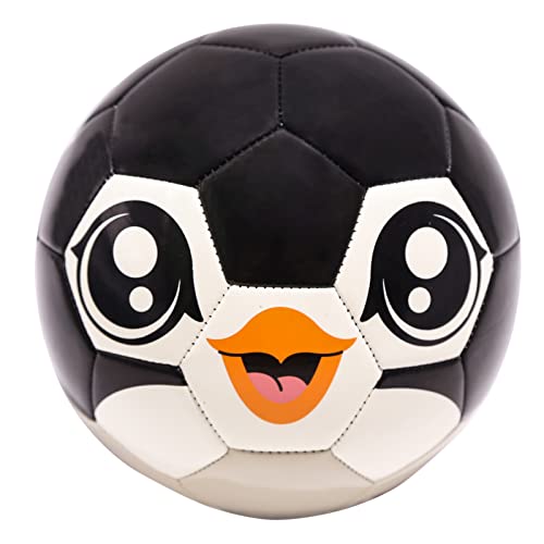 KAOS Kids Soccer Ball Size 3, Children Sports Ball Cute Cartoon Toddler Soccer Ball Outdoors Indoors Sports Ball for Toddlers Boys and Girls (Penguin)
