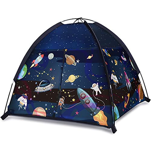 SOKOyuien Play Tent for Kids, Space World Tent, Universe Tent Indoor Outdoor Playhouse Tent for Boys Girls, Imaginative Gift for Toddlers & Children 2 3 4 5Years Old and Up