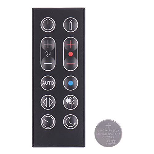 Qzanyee Life Remote Control for Dyson HP04 Pure Hot + Cool Purifying Heater Fan, Replacement Remote for Dyson Part No. 969897-02 / Part No. 969897-03 (Black with Magnetic)