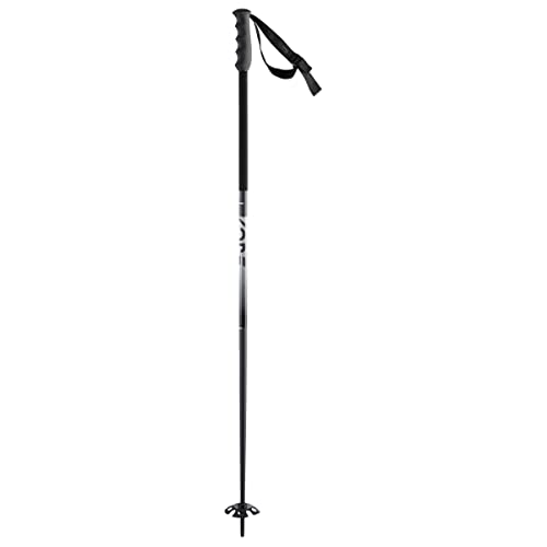 HEAD Kore Unisex Adults Durable All-Mountain Freeride Ski Pole with Adjustable Strap and Steel Tip, Black/White, 125