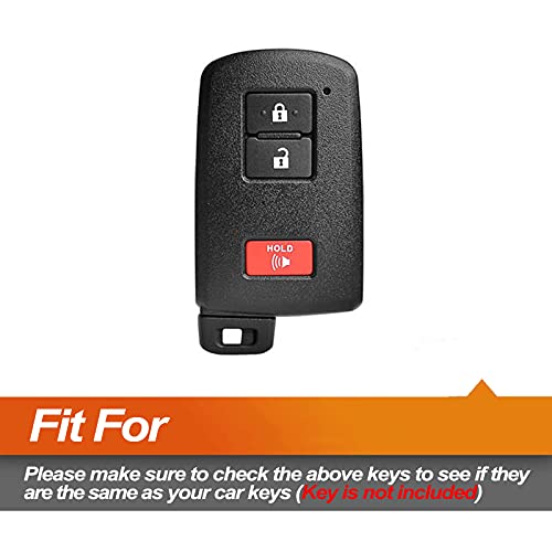 EYANBIS Silicone Key Fob Cover Fit for Toyota Land Cruiser RAV4 4Runner Prius C V Sequoia Tacoma Tundra Corolla Smart 3 Buttons Key Fob | Car Accessories | Remote Key Protection Case – Black & Blue | The Storepaperoomates Retail Market - Fast Affordable Shopping