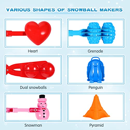 CLISPEED 11pcs Outdoor Snow Toys,Kids Winter Snowball Clips Heart Snowball Makers Snow Molds Snowball Fights Fun Snow Play Games Kids Adults Winter Outdoor Activities | The Storepaperoomates Retail Market - Fast Affordable Shopping