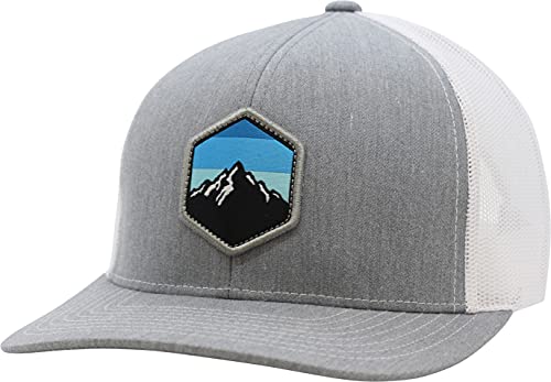 LINDO Trucker Hat – Mountain Sky (Heather/White)
