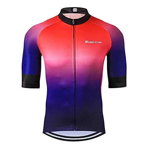 Weimostar Cycling Jersey Mens MTB Bike Shirt Short Sleeve Racing Quick Dry