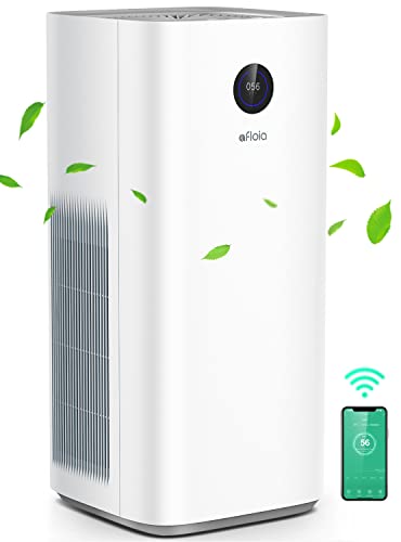 Afloia Air Purifiers for Home Large Room Up to 3576 sq. ft, Smart WiFi Remote Control Quiet Air Cleaner with PM2.5 Sensor, True HEPA Filter for Allergies, Pets, Smoke, Dust, Pollen, Ozone Free, Colin