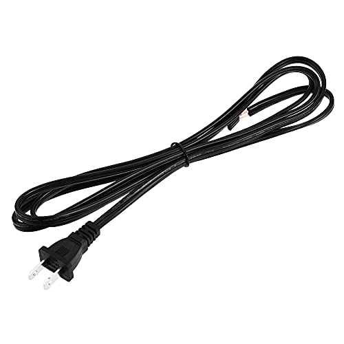 uxcell US Plug Lamp Cord, SPT-2 18AWG Power Wire 1.8M Black, UL Listed, Replacement Lamp Repair Part