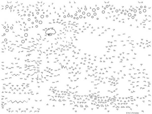 Woolly Mammoth Dot-to-Dot / Connect the Dots PDF