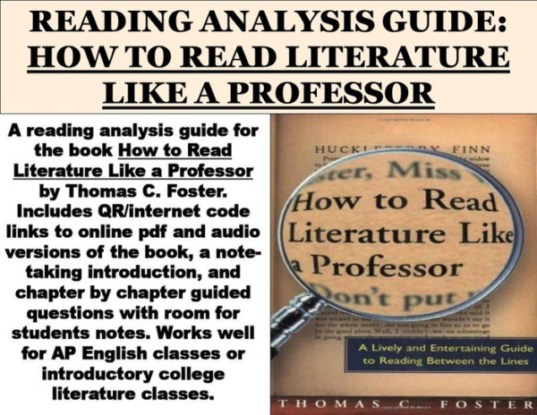 Reading Analysis Guide: How to Read Literature Like a Professor