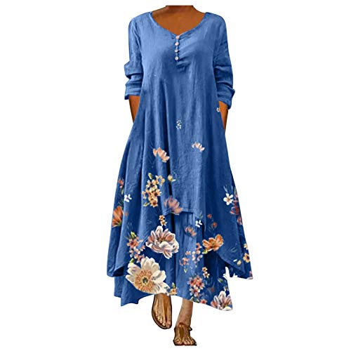 JINFE Elegant-Ruffles-Shoulder-Evening Spaghetti-Floral Printed-Dresses-Pockets-Wine