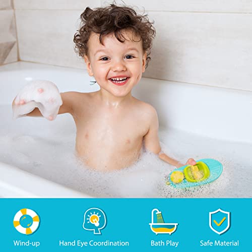 KINDIARY Bath Toy, Floating Wind-up Boat, Water Table Pool Bath Time Bathtub Tub Toy for Toddlers Baby Kids Infant Girls Boys | The Storepaperoomates Retail Market - Fast Affordable Shopping