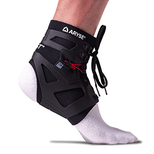 ARYSE IFAST – Ankle Stabilizer Brace – Superior Ankle Support for Men and Women. Basketball, Baseball, Running, Football, Volleyball & More – (Medium, Black, Single)