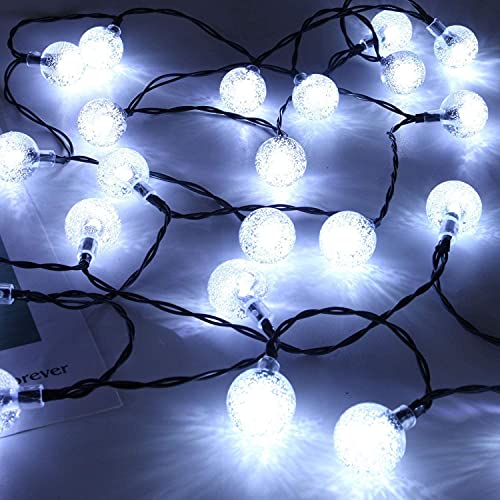 KLED Solar Outdoor String Lights Fairy Lights 36ft 60 LED Solar led Lights Outdoor 8 Modes Waterproof Solar Christmas Lights Outdoor Indoor Decoration for Wedding, Garden, Home, Patio, Party (White) | The Storepaperoomates Retail Market - Fast Affordable Shopping