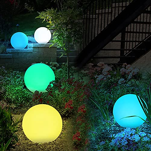 dpcm Outdoor Solar Powered Glowing Ball Light,IP67 Waterproof LED Colour Changing with Remote Control,Solar Globe Light with Stake for Garden, Patio, Home Decor (20cm) | The Storepaperoomates Retail Market - Fast Affordable Shopping