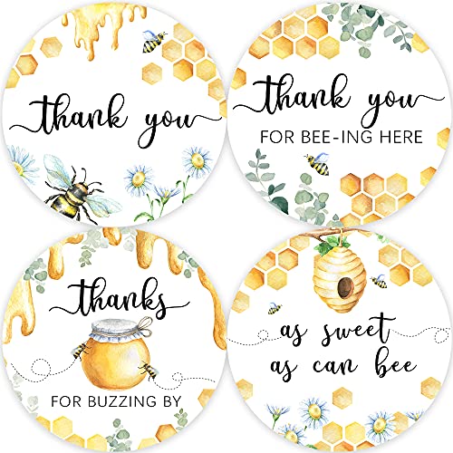 80 Bumble Bee Thank You Stickers, Baby Shower Thank You Stickers, Mommy to Bee Baby Shower Favor Label Decorations(2 Inch)