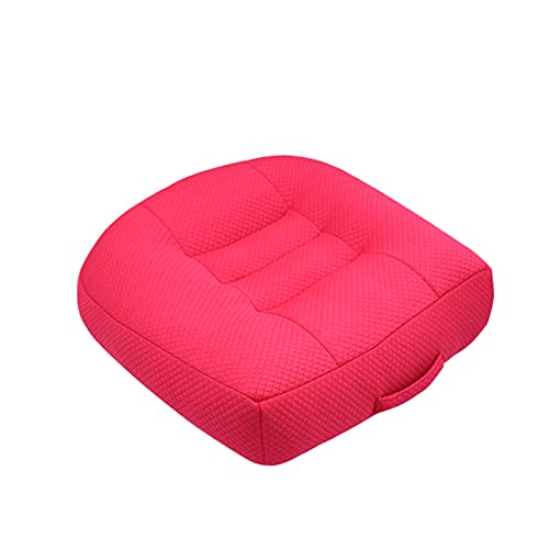 WLIKKS Car Booster Seat Cushion,Driver Posture Pad,Thicken and Heighten Anti-Skid Driving Test Cushion, Portable Breathable Mesh Mat for Driver, Passenger Child (Pink), 40X36X9cm40x40x12