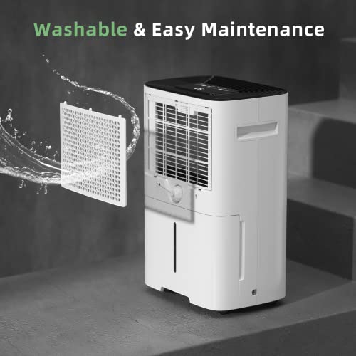 HOGARLABS 50 Pint Dehumidifiers Up to 4000 Sq Ft for Continuous Dehumidify, Home Dehumidifier with Digital Control Panel and Drain Hose for Basements, Bedroom, Bathroom. | The Storepaperoomates Retail Market - Fast Affordable Shopping
